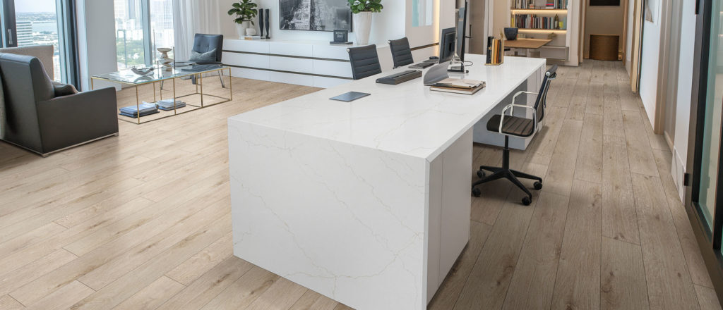 Office home desk in quartz countertops